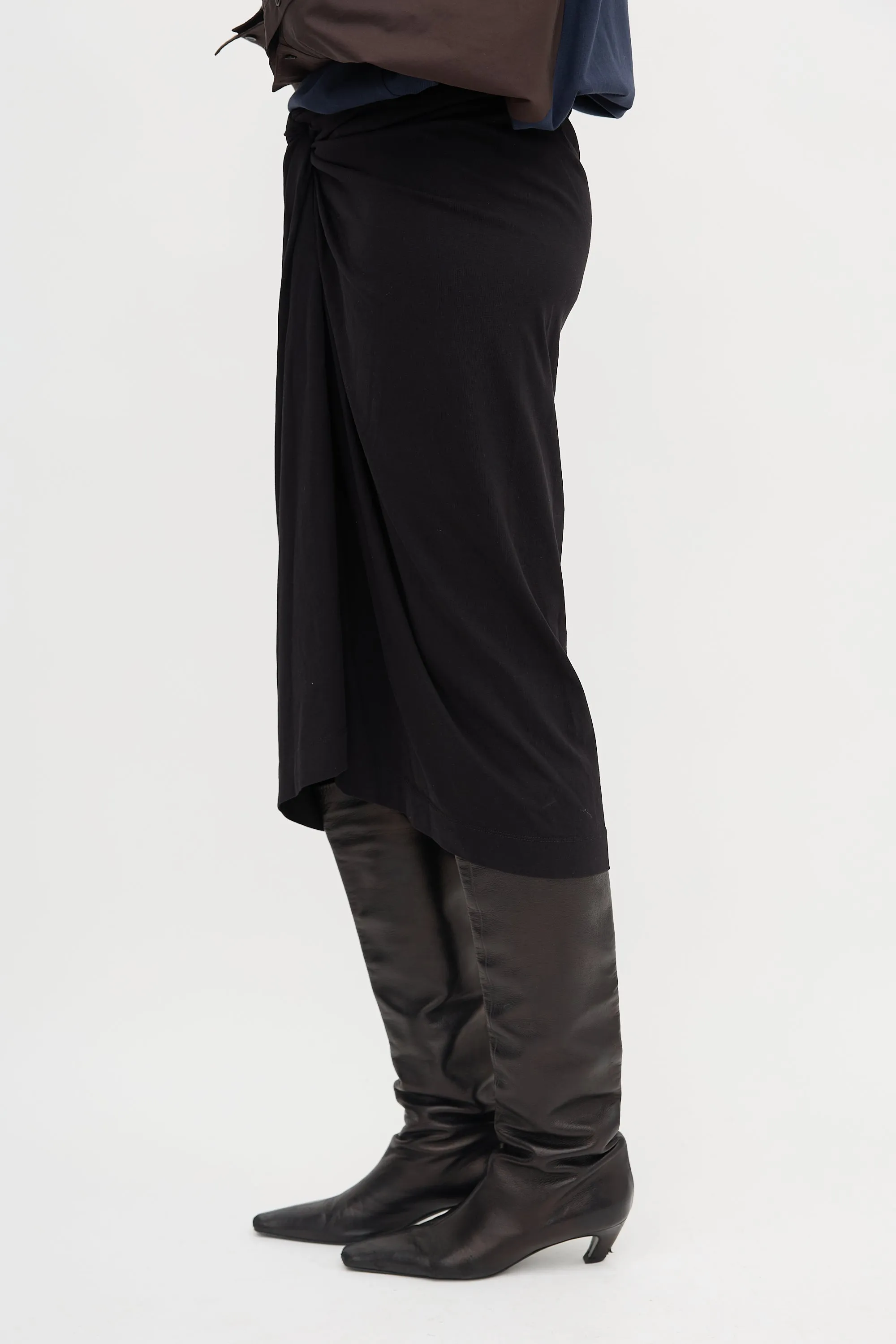 Jersey Twisted Midi Skirt sold by VSP Consignment product image thumbnail 3