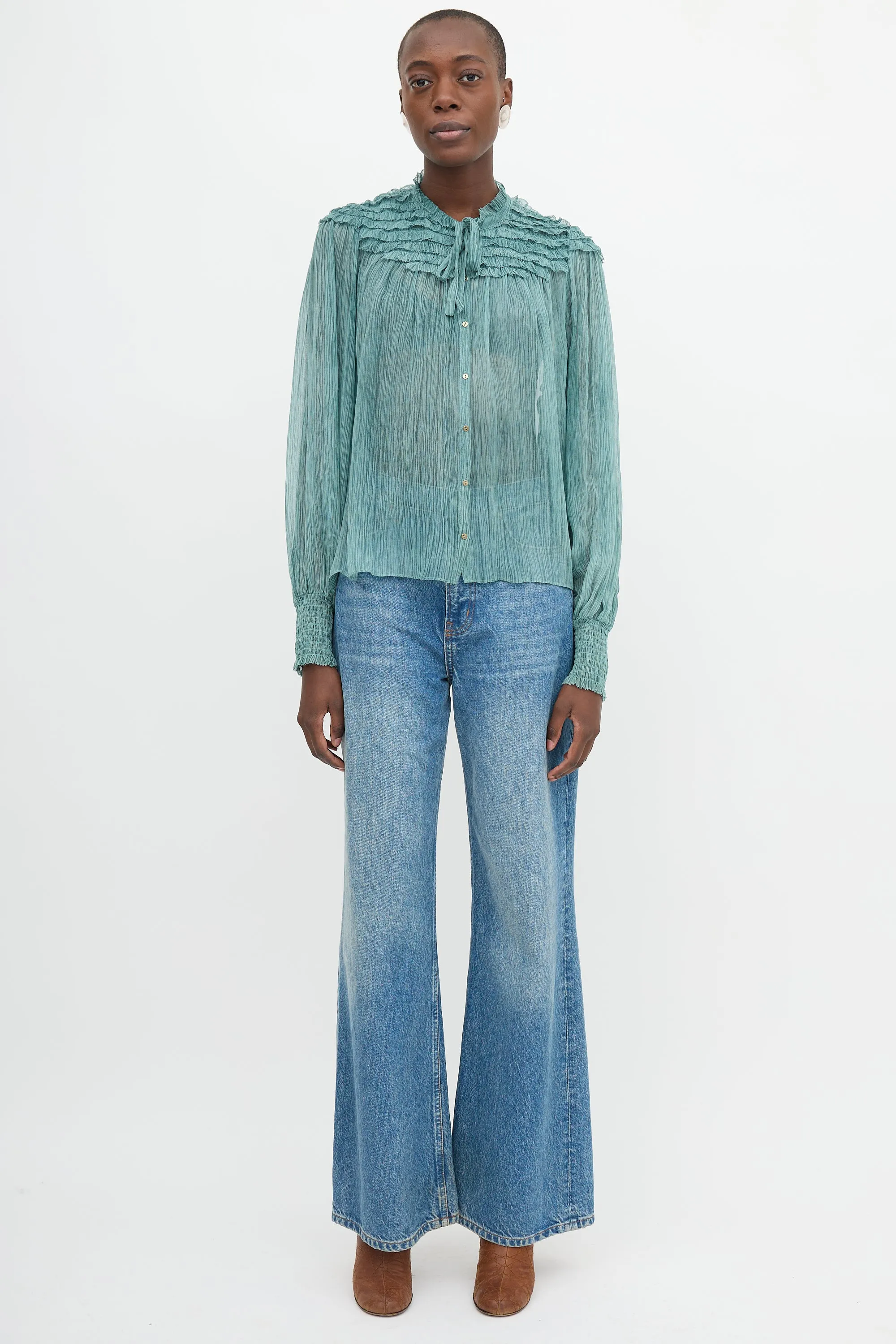 Silk Sheer Eloise Blouse sold by VSP Consignment product image thumbnail 2