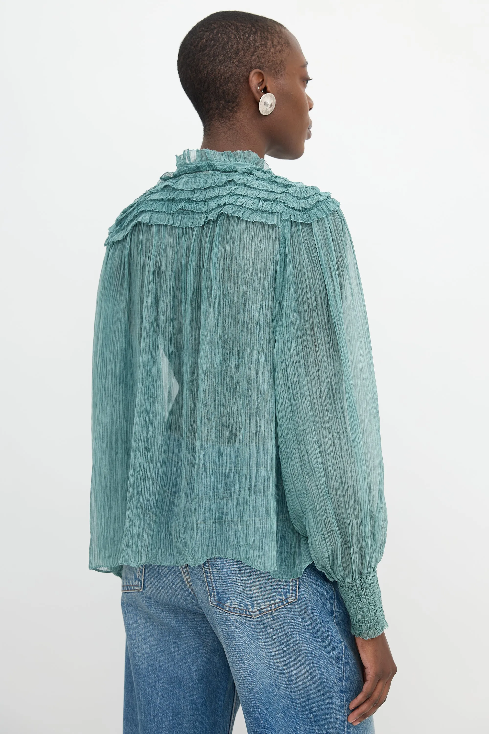 Silk Sheer Eloise Blouse sold by VSP Consignment product image thumbnail 4