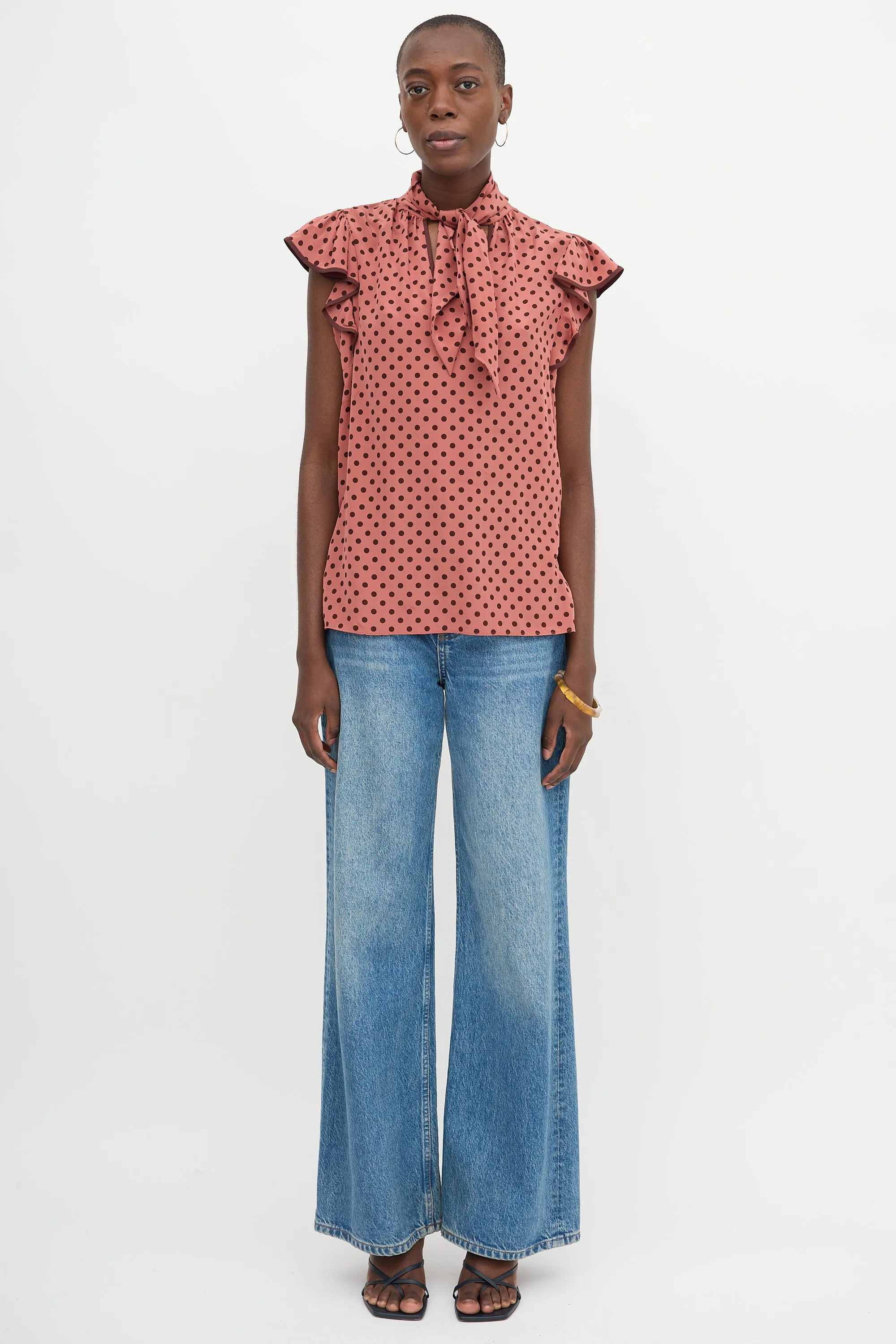 Silk Polka Dot Top sold by VSP Consignment product image thumbnail 2