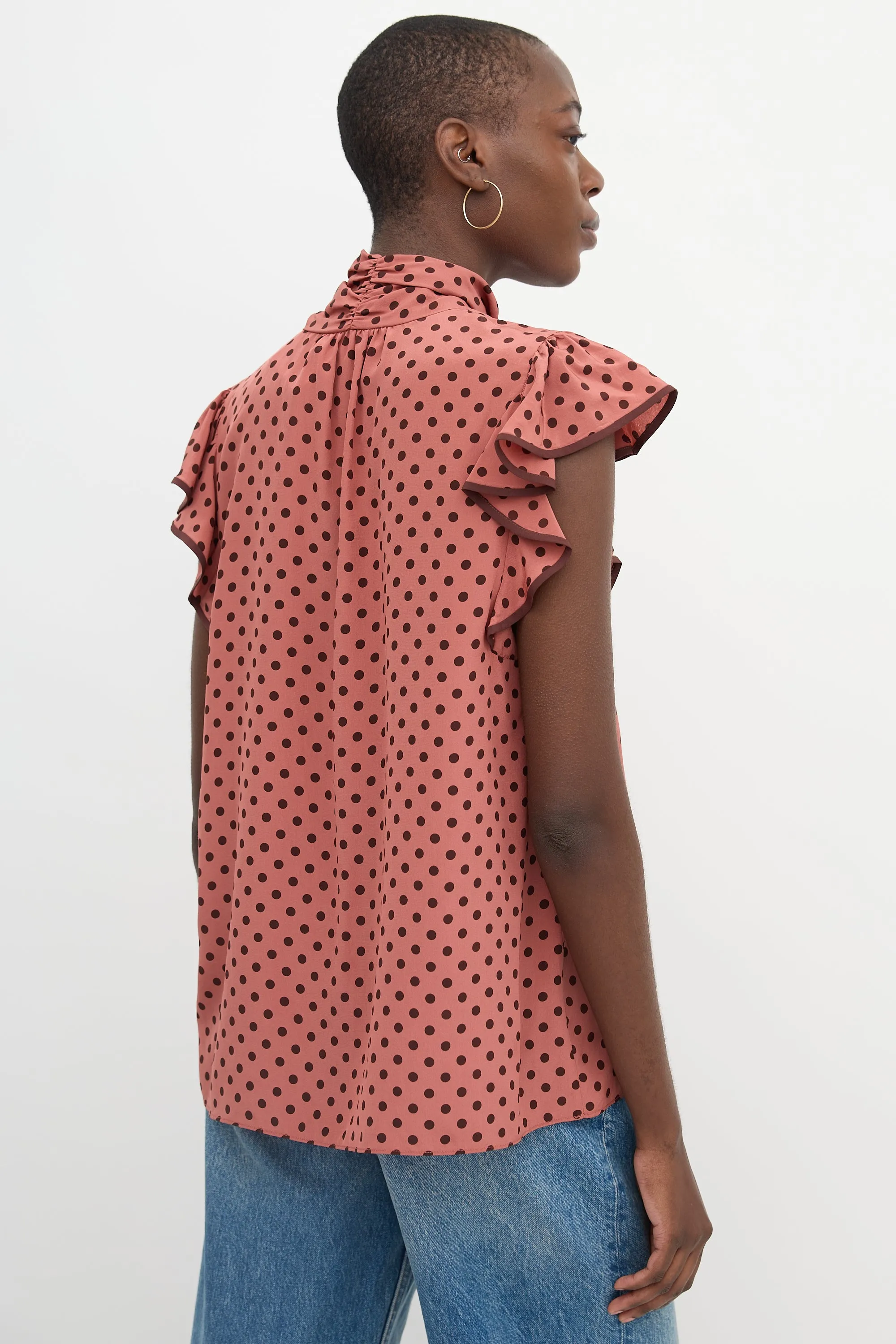 Silk Polka Dot Top sold by VSP Consignment product image thumbnail 4