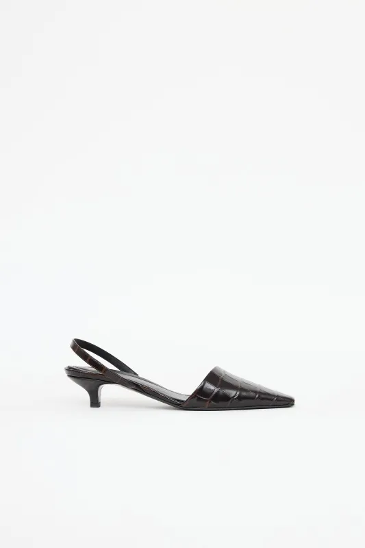 Embossed Slingback Heel made by Toteme
