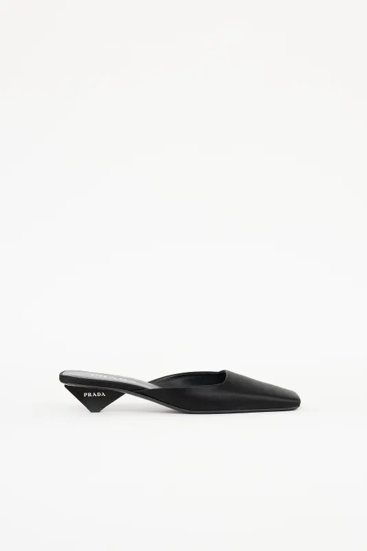 Satin Square Toe Mule sold by VSP Consignment