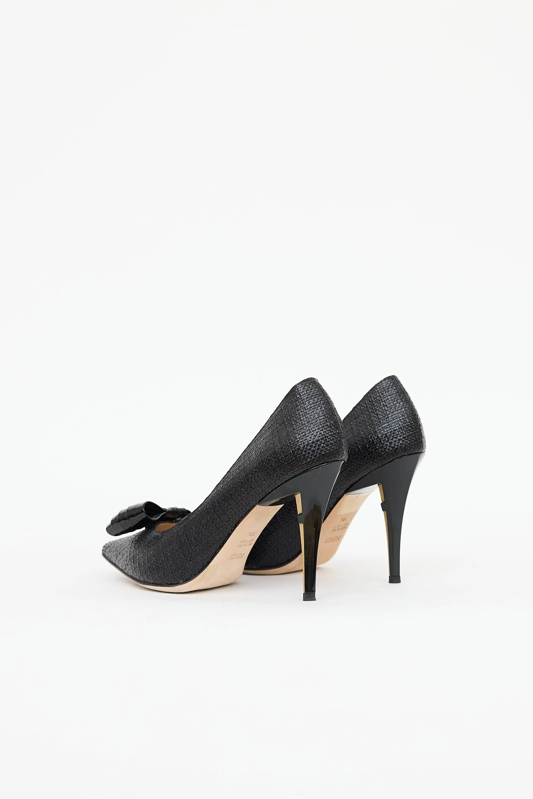Raffia Bow Pump sold by VSP Consignment product image thumbnail 4