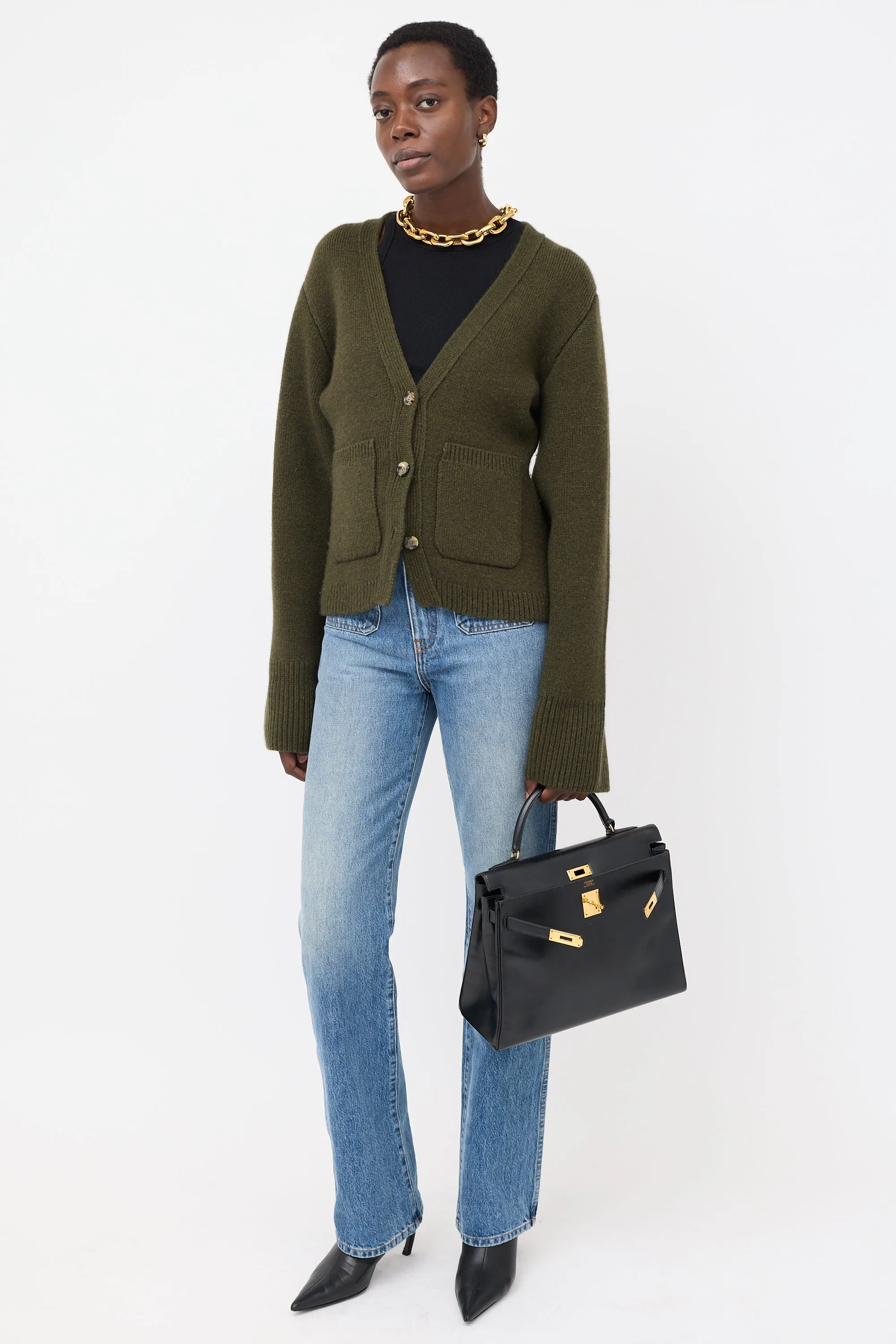 1989 Noir Box Kelly Retourne 32 Bag sold by VSP Consignment product image thumbnail 3