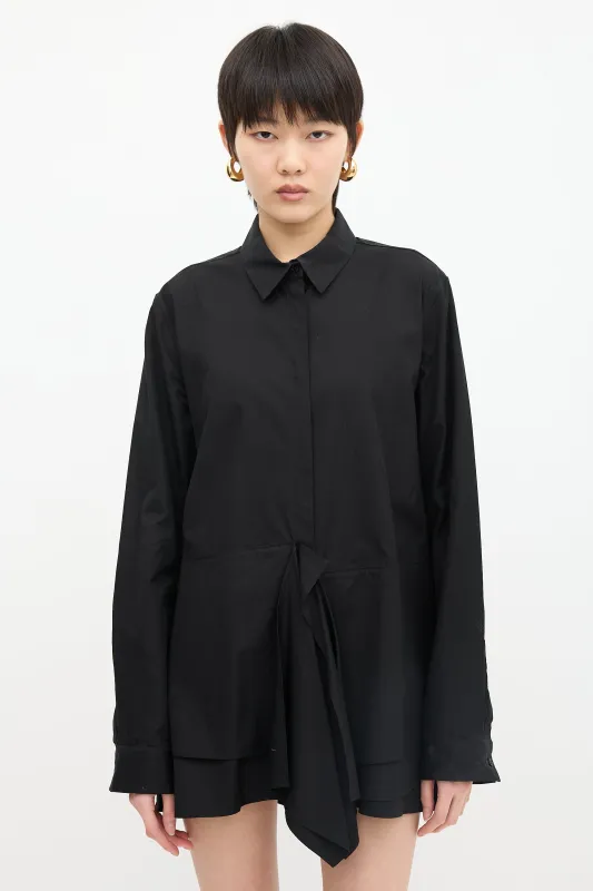 Ruffle Hem Shirt made by Jil Sander
