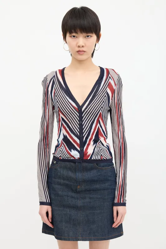 Abstract Striped Cardigan made by Missoni