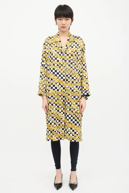 Chain & Checkerboard Pajama Dress sold by VSP Consignment