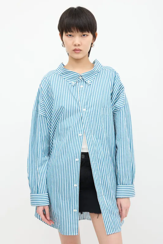 Striped Logo Shirt sold by VSP Consignment