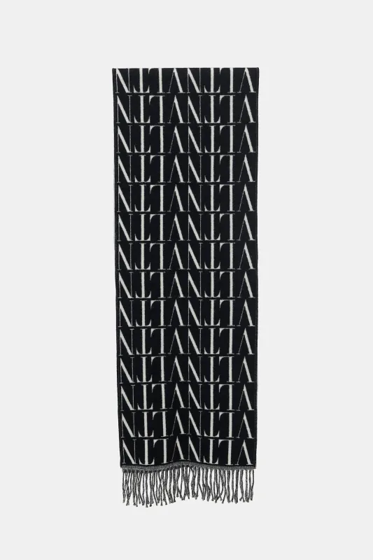 Wool & Cashmere Logo Scarf made by Valentino