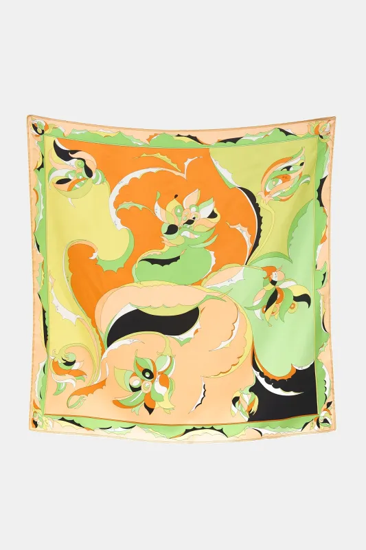 Silk Floral Scarf sold by VSP Consignment