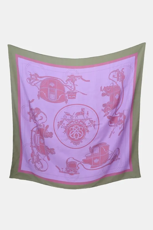 Silk Ex-Libris 140 Scarf made by Hermes