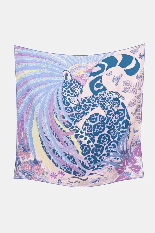 2018 Silk Jaguar Quetzal 90 Scarf made by Hermes