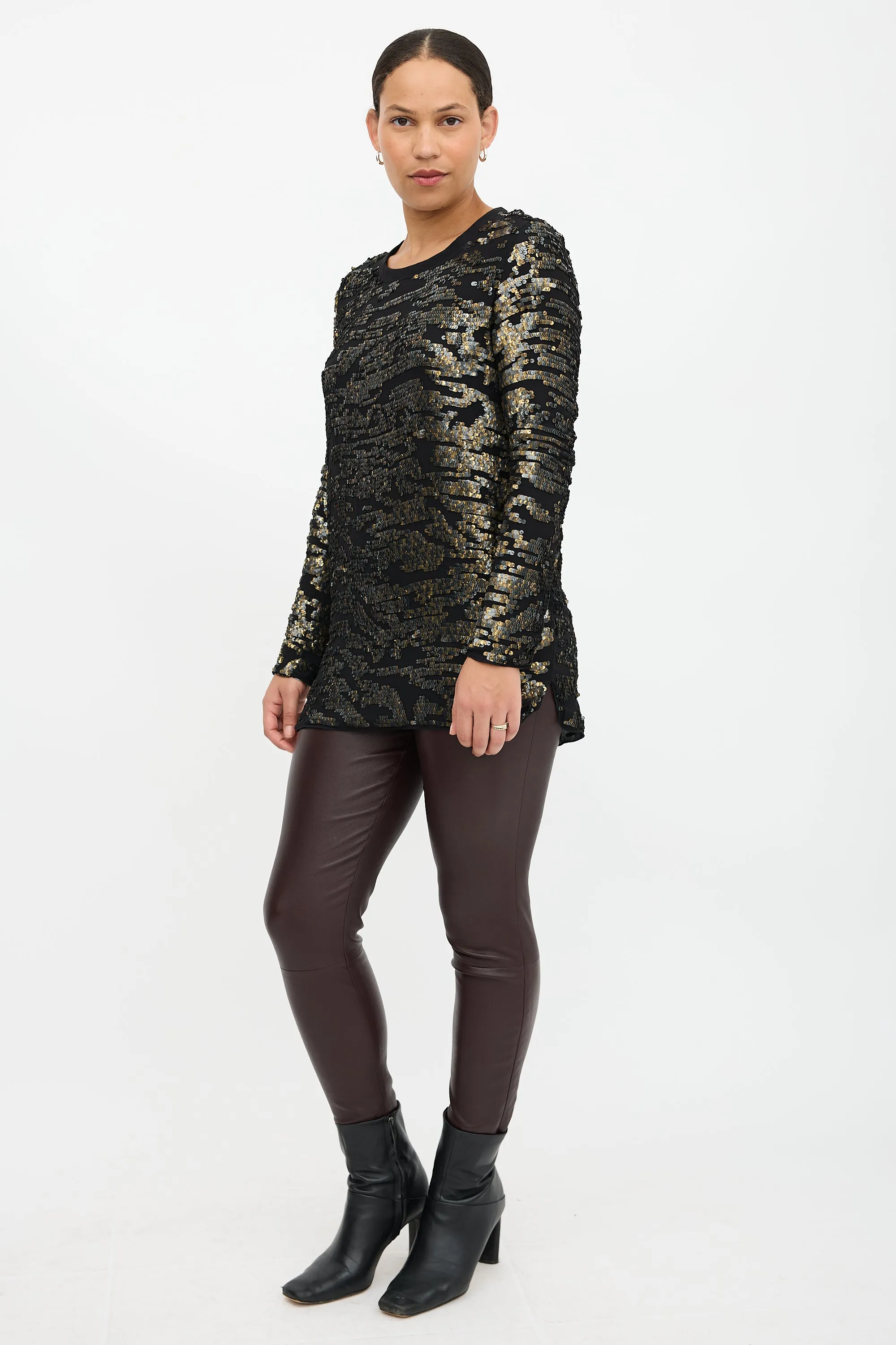 Leather Cropped Legging sold by VSP Consignment product image thumbnail 2