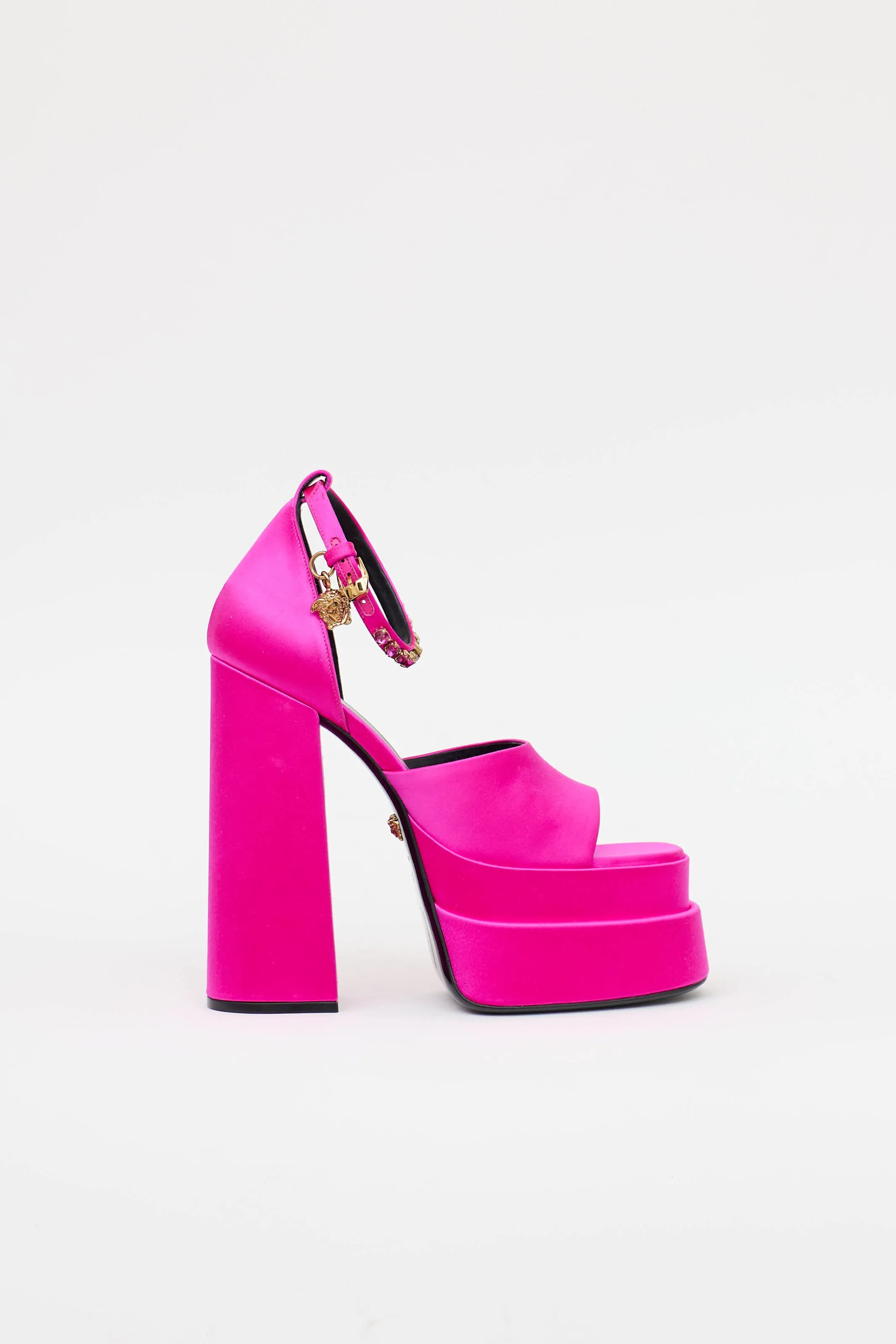 Satin Aevitas Platform Pump sold by VSP Consignment