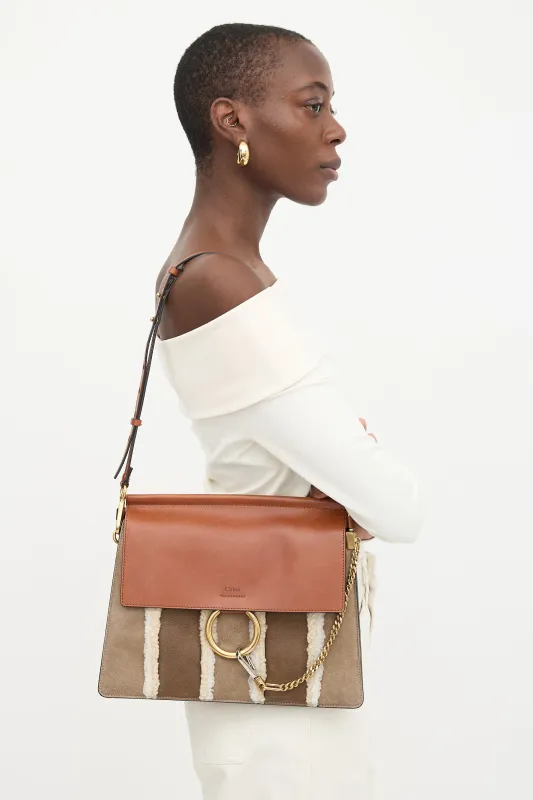 Leather & Shearling Medium Faye Bag made by Chloe