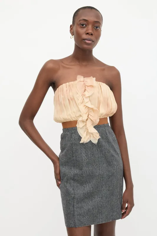 D&G Chiffon & Tweed Dress made by Dolce & Gabanna