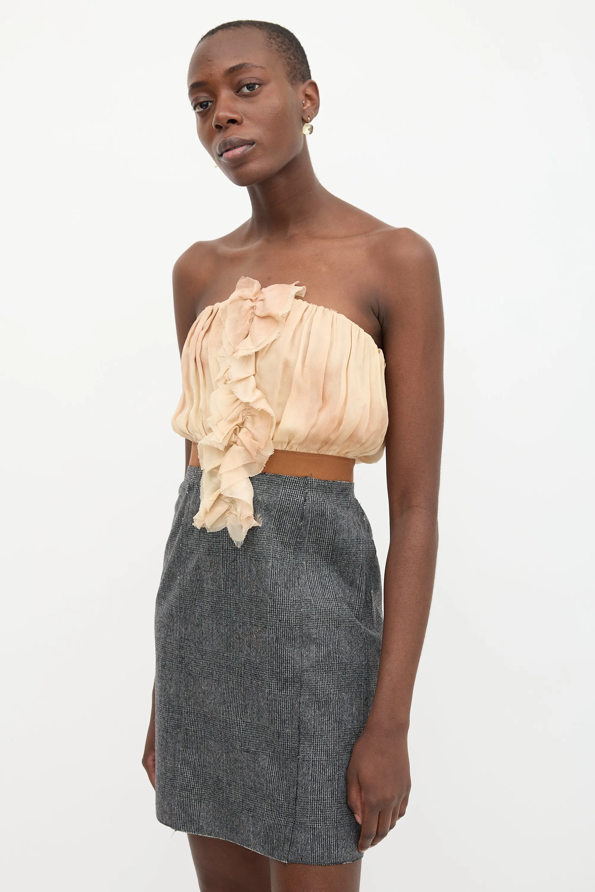 D&G Chiffon & Tweed Dress sold by VSP Consignment product image thumbnail 3