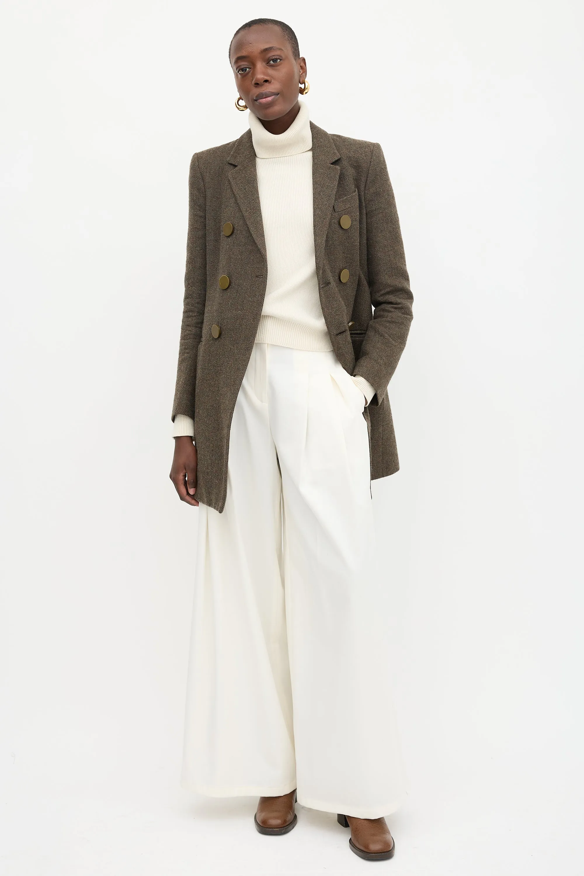Tweed Double Breasted Coat sold by VSP Consignment product image thumbnail 5