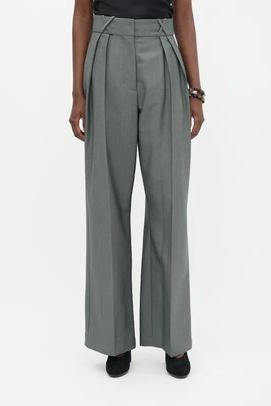 Wool Pleated Trouser made by Rohe