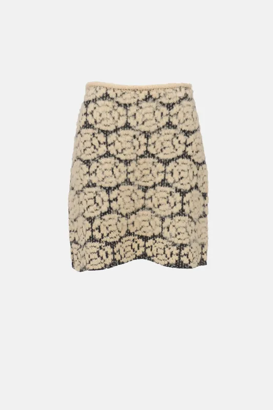 FW 2001 Camellia Knit Wool Skirt sold by VSP Consignment
