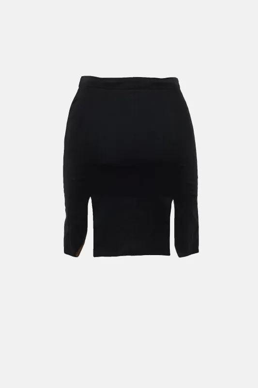 Wool Slit Skirt sold by VSP Consignment