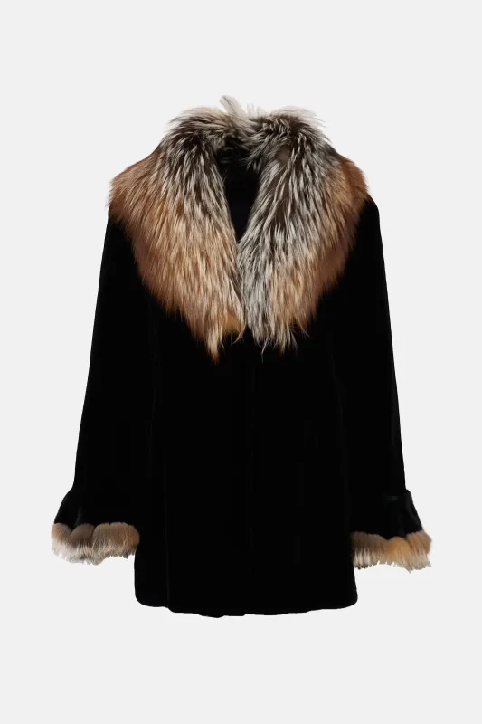 Fur Trim Sheared Jacket sold by VSP Consignment