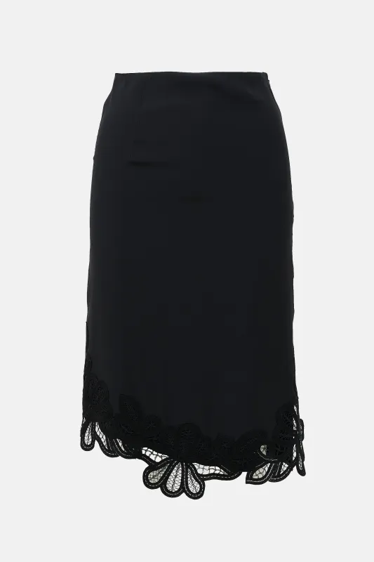 Silk Lace Trim Skirt made by Victoria Beckham