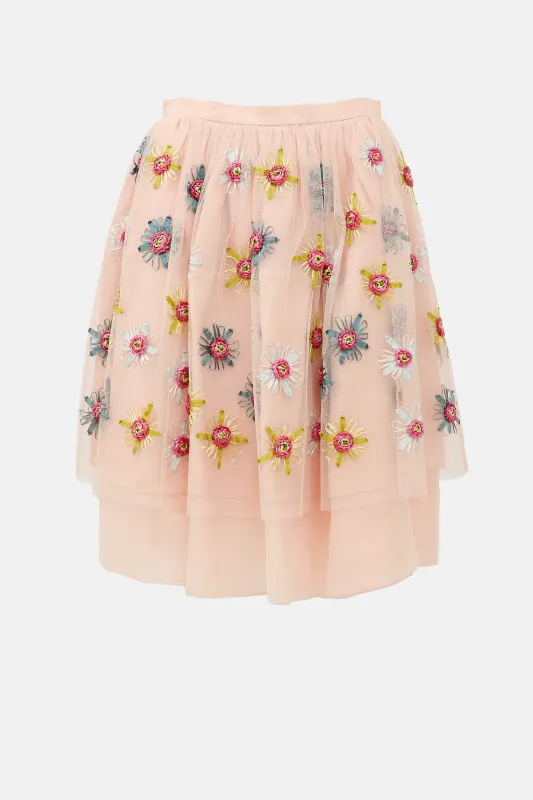 Embroidered Tulle Skirt made by RED Valentino