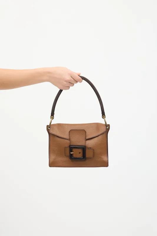 Vintage Leather Buckle Shoulder Bag sold by VSP Consignment