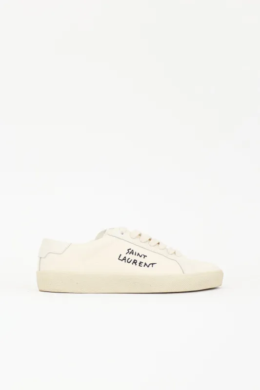 Distressed Court Classic Sneaker made by Yves Saint Laurent