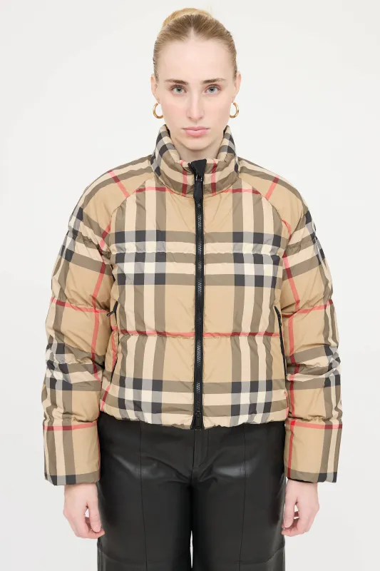 Check Puffer Jacket made by Burberry