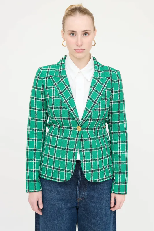 Woven Plaid Blazer sold by VSP Consignment