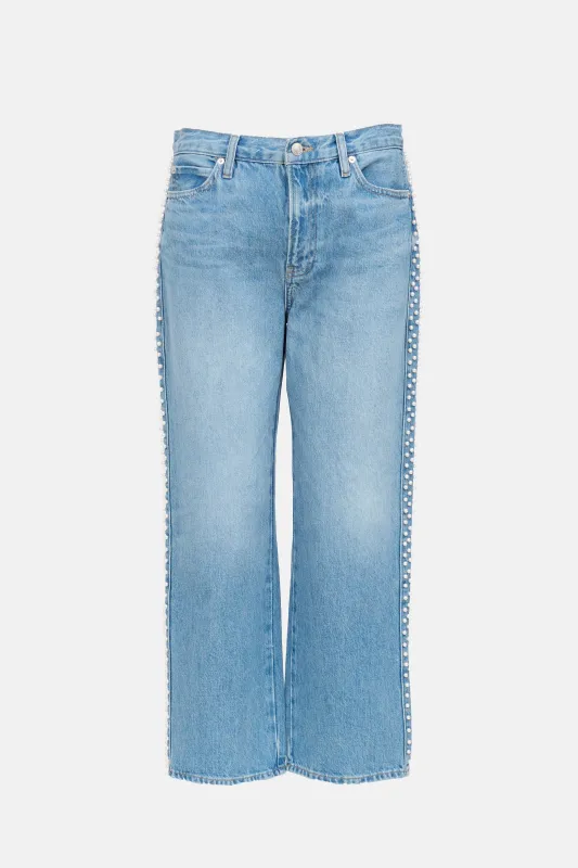 Light Wash Le Jane Crop Jeans made by Frame Denim