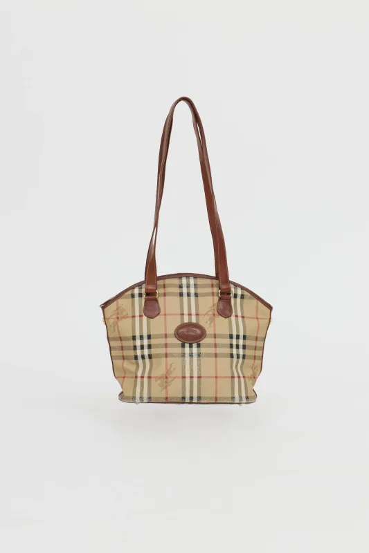 Vintage Haymarket Shoulder Bag made by Burberry