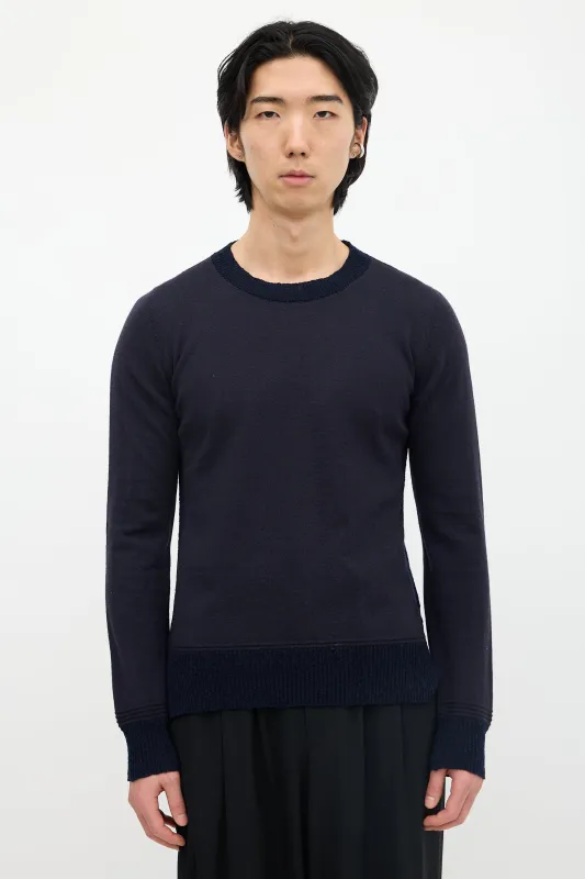 Wool Ribbed Panel Sweater sold by VSP Consignment
