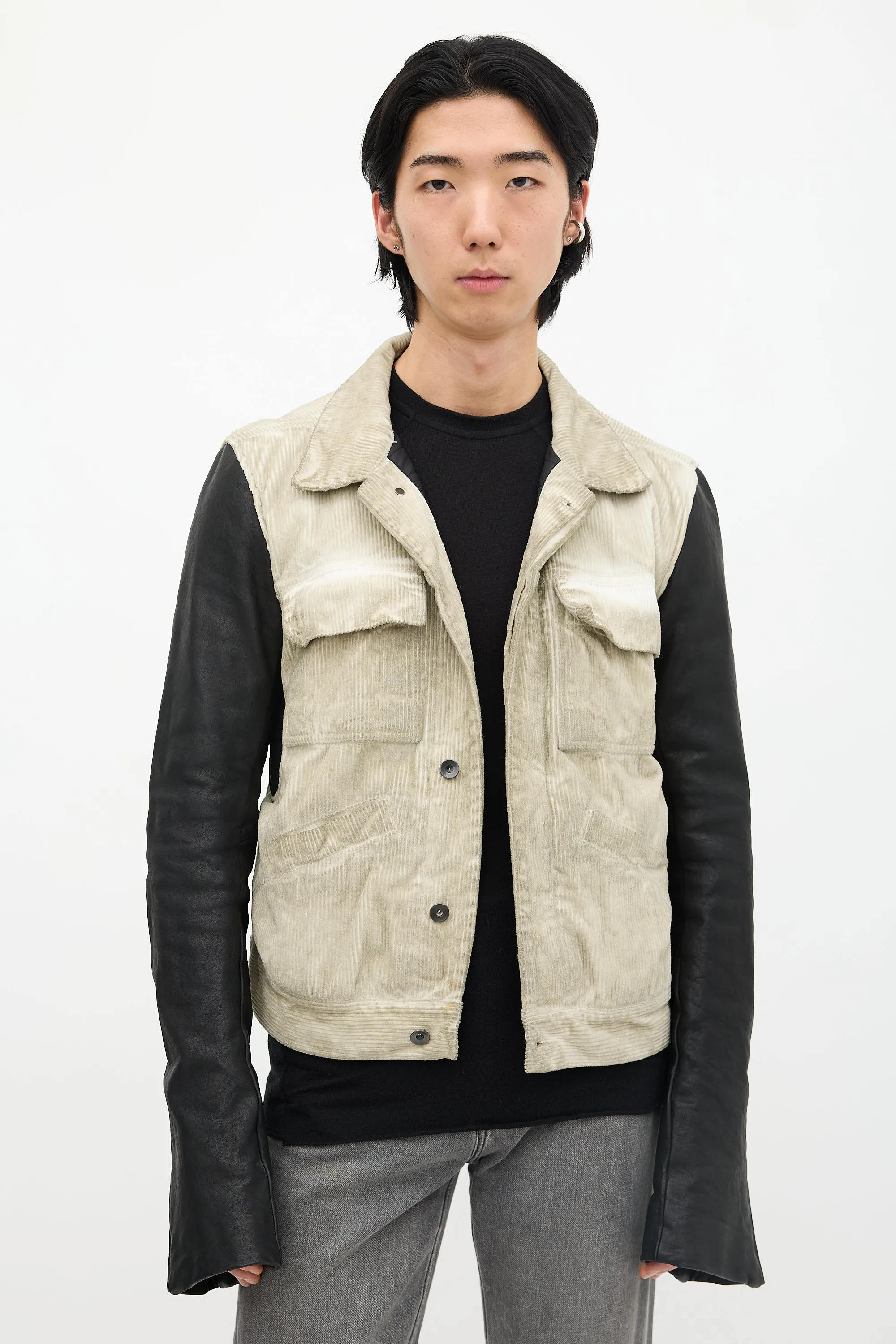 DRKSHDW Corduroy & Leather Jacket sold by VSP Consignment