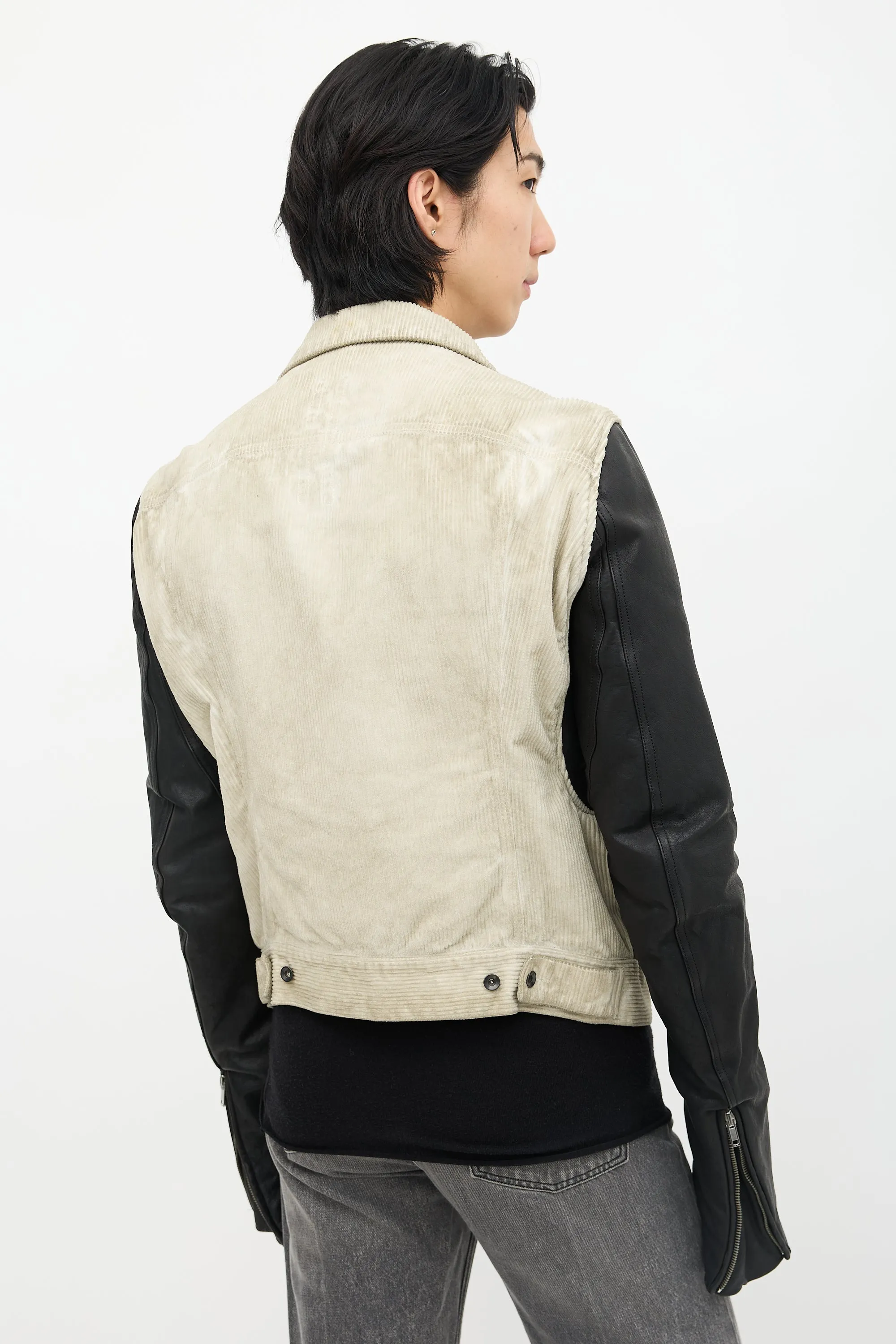 DRKSHDW Corduroy & Leather Jacket sold by VSP Consignment product image thumbnail 4