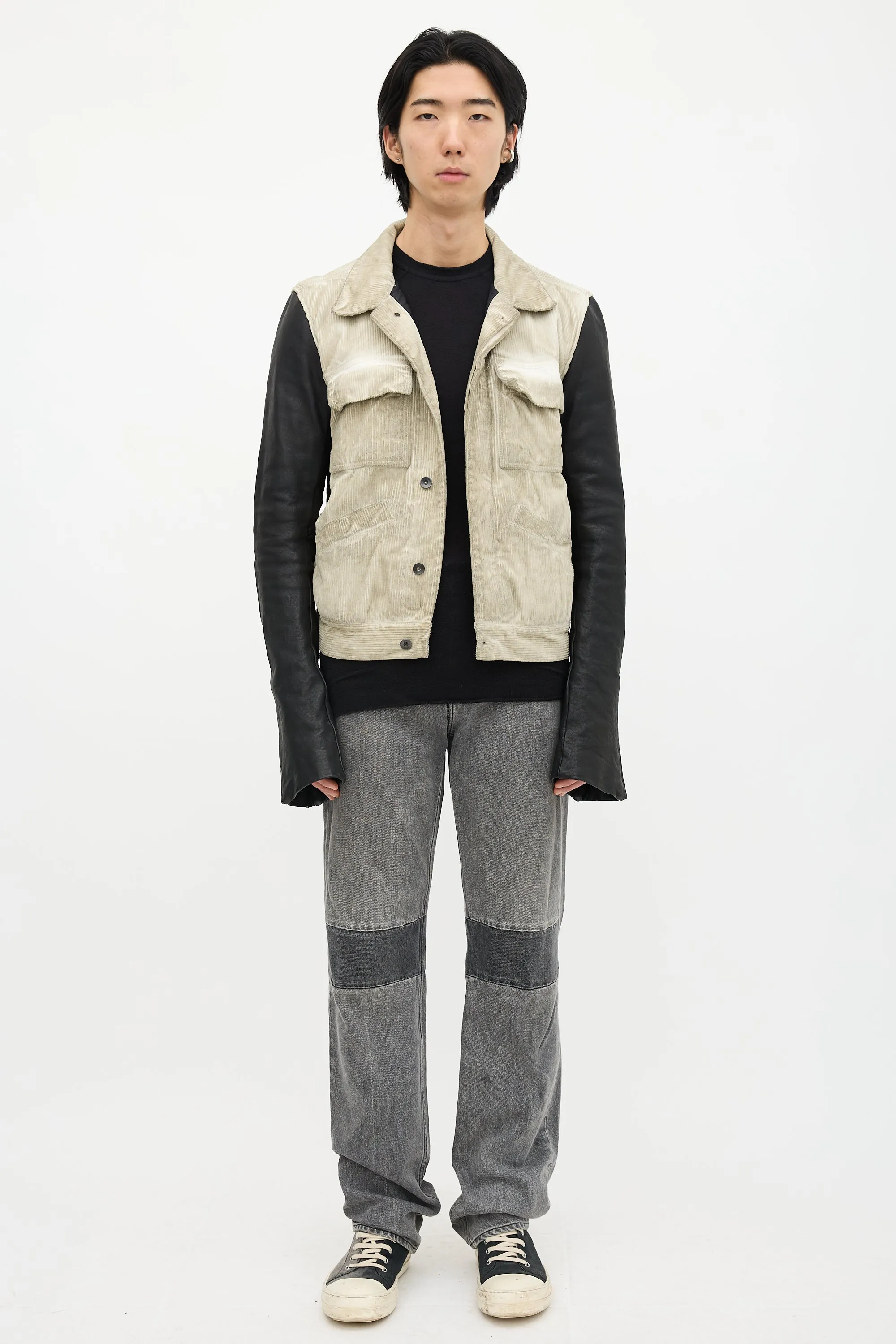 DRKSHDW Corduroy & Leather Jacket sold by VSP Consignment product image thumbnail 2