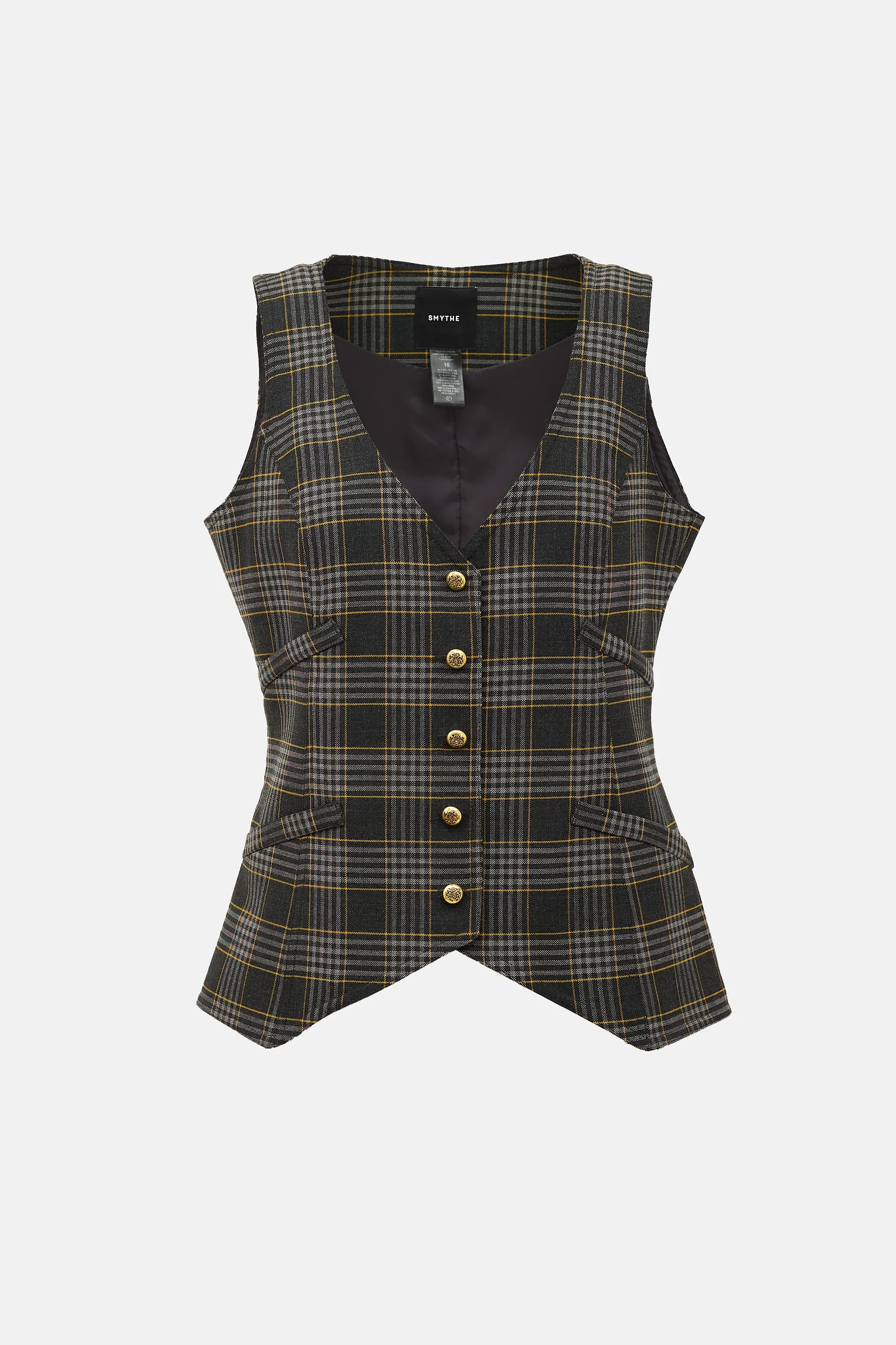 Wool Check Vest sold by VSP Consignment