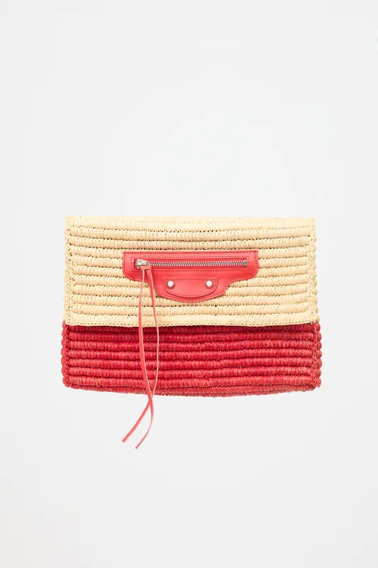 Raffia Moto Clutch sold by VSP Consignment