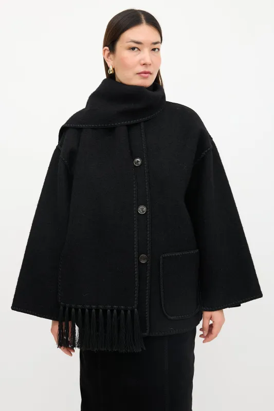 Embroidery Scarf Jacket made by Toteme