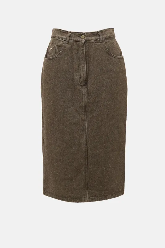 Jeans Denim Midi Skirt sold by VSP Consignment