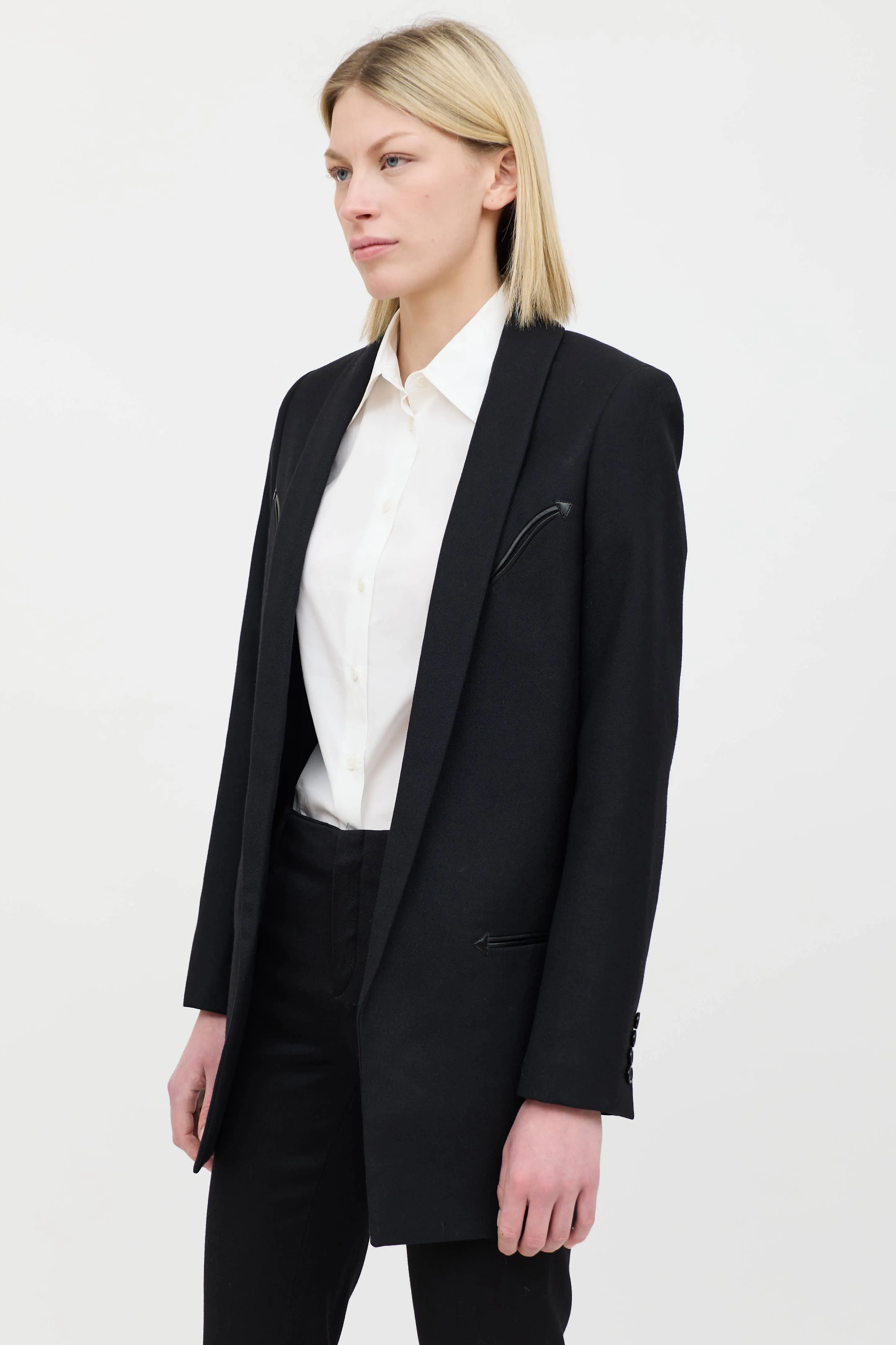 2018 Wool Shawl Blazer sold by VSP Consignment product image thumbnail 3