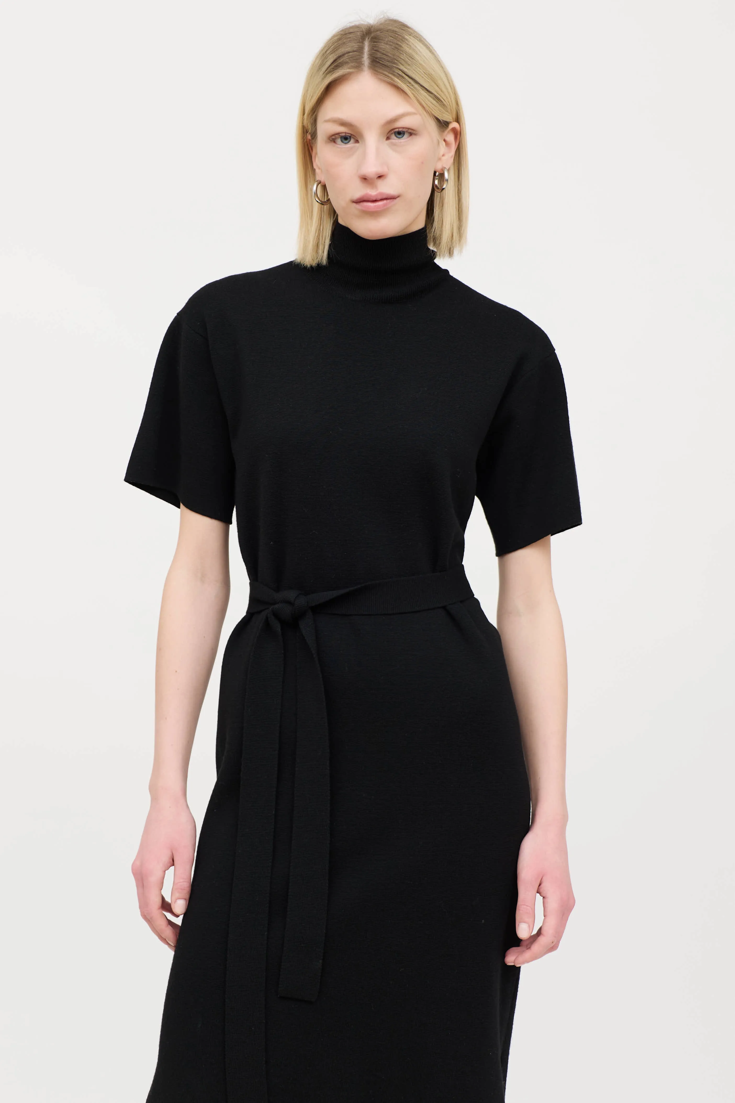 Belted Mock Neck Dress sold by VSP Consignment product image thumbnail 2