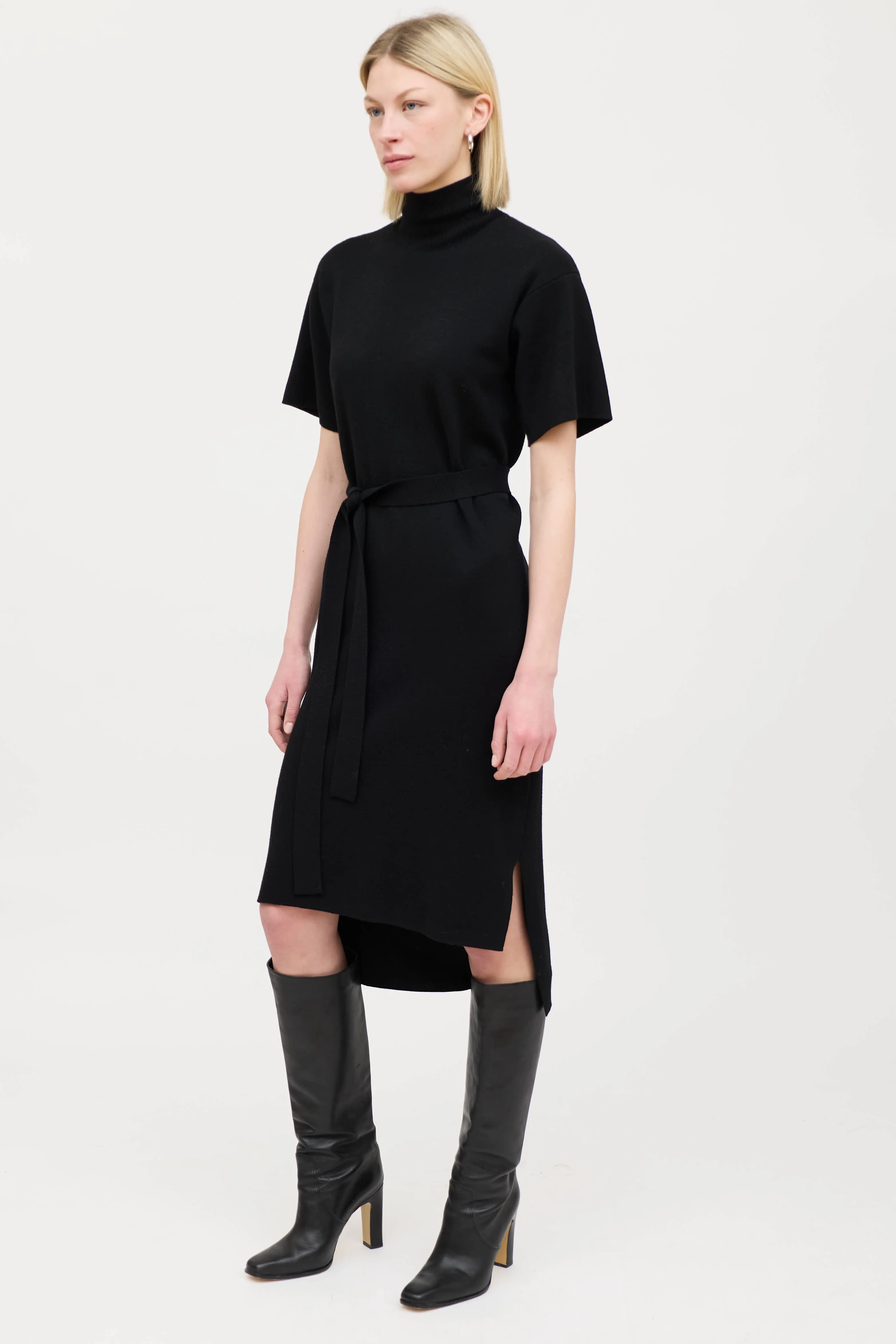 Belted Mock Neck Dress sold by VSP Consignment product image thumbnail 3