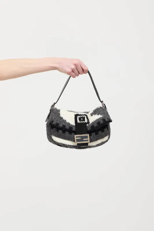 Wool Knit Baguette Bag made by Fendi