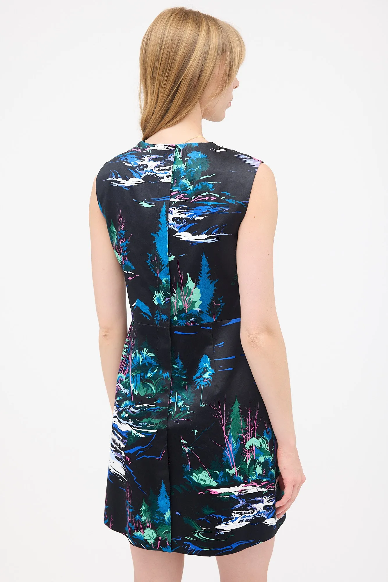 2014 Satin Forest Printed Dress sold by VSP Consignment product image thumbnail 3