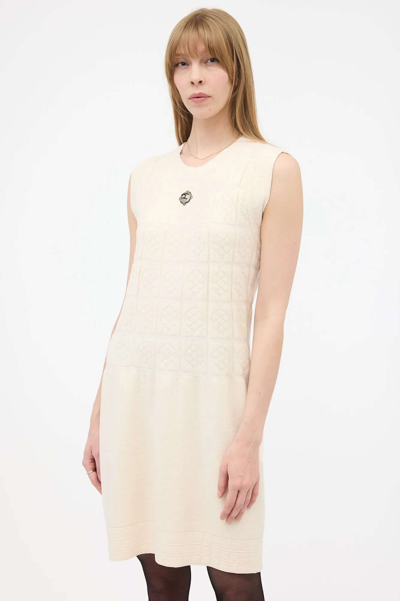 2010 Wool Camellia Knit Dress sold by VSP Consignment product image thumbnail 2