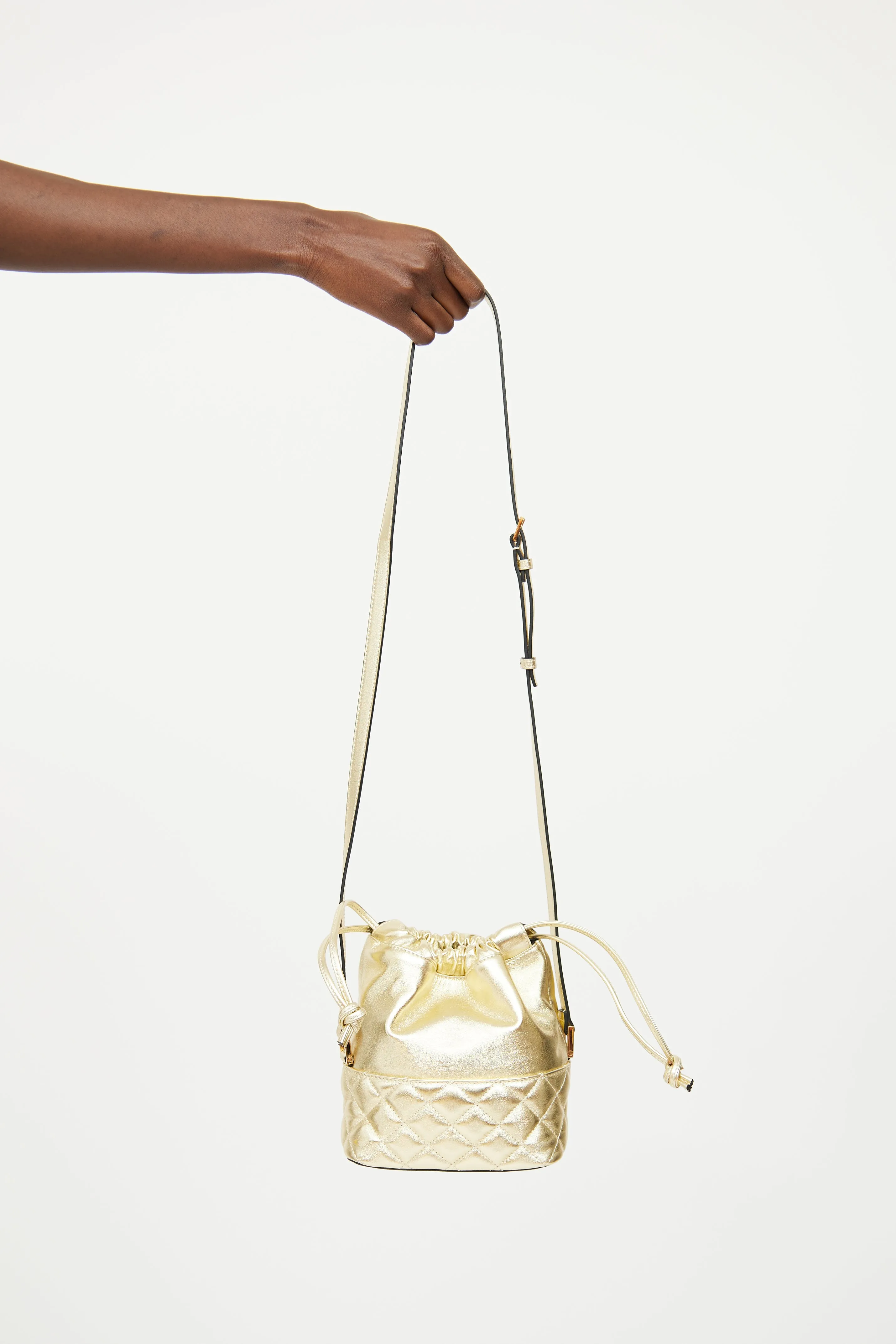 Medusa Drawstring Bucket Bag sold by VSP Consignment product image thumbnail 3